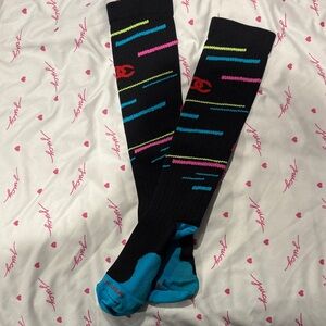 DC Men's Black Striped Athletic Socks